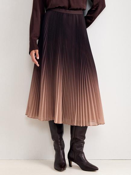 Phase Eight Tallulah Ombre Pleated Skirt, Multi, Multi