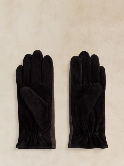 White Stuff Rachel Leather Gloves, Dark Grey - view 2, Dark Grey
