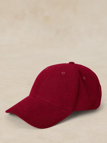 White Stuff Corduroy Baseball Cap, Claret
