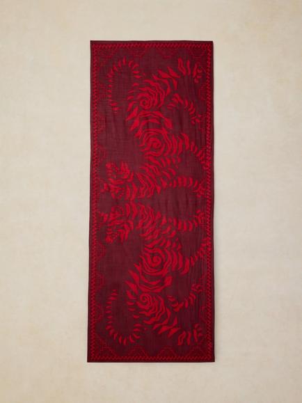 White Stuff Callie Animal Print Scarf, Red - view 2, Red