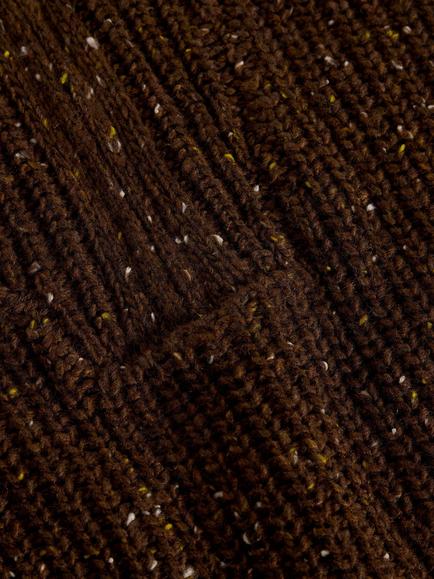 White Stuff Knitted Half Collar, Mid Brown - view 2, Mid Brown
