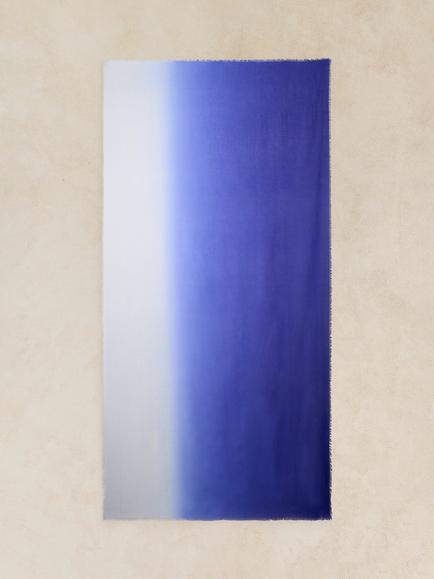 White Stuff Penny Ombre Scarf, Bright Blue - view 2, Bright Blue