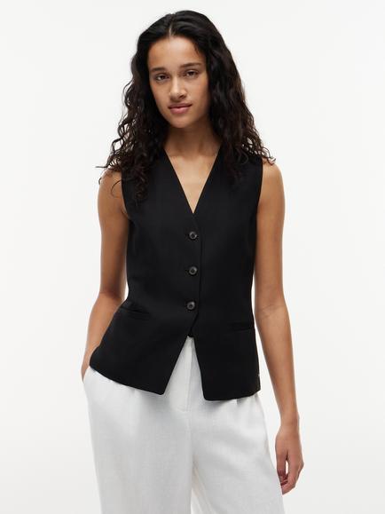Tommy Hilfiger V-Neck Waistcoat, Black, Black