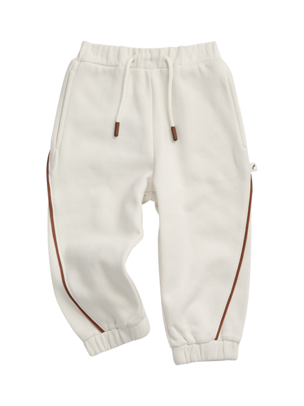 KIDLY by MORI Kids' Oversized Drawstring Joggers, Cream, Cream
