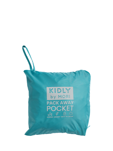 MORI Baby Hooded Pack Away Rain Suit, Light Blue - view 2, Light Blue