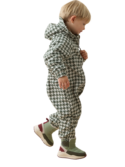 KIDLY by MORI Kids' Hooded Puddlesuit, Multi - view 2, Multi