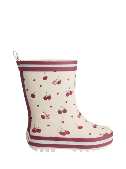 KIDLY by MORI Kids' Fleece Lined Wellington Boots, Red, Red