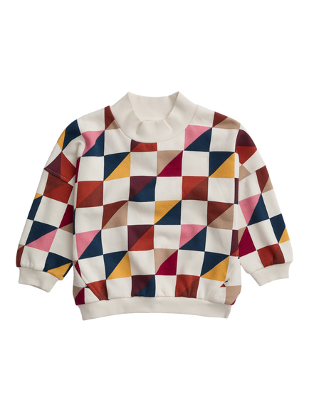 KIDLY by MORI Kids' Dropped Shoulder Sweatshirt, Multi, Multi