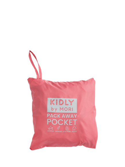 MORI Baby Pack Away Hooded Rain Suit, Pink - view 2, Pink