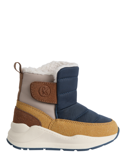 KIDLY by MORI Kids' Quilted Snow Boots, Blue, Blue