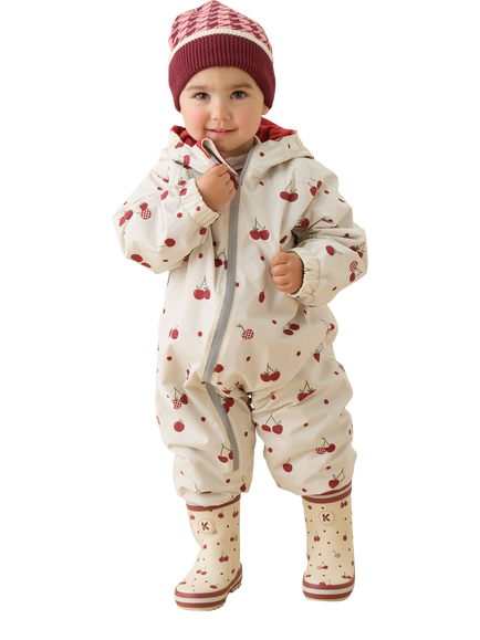KIDLY by MORI Kids' Hooded Puddlesuit, Multi - view 2, Multi