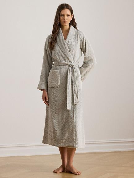Lauren Ralph Lauren Shawl Dressing Gown, 020 Grey