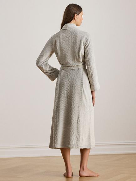 Lauren Ralph Lauren Shawl Dressing Gown - view 2, 020 Grey