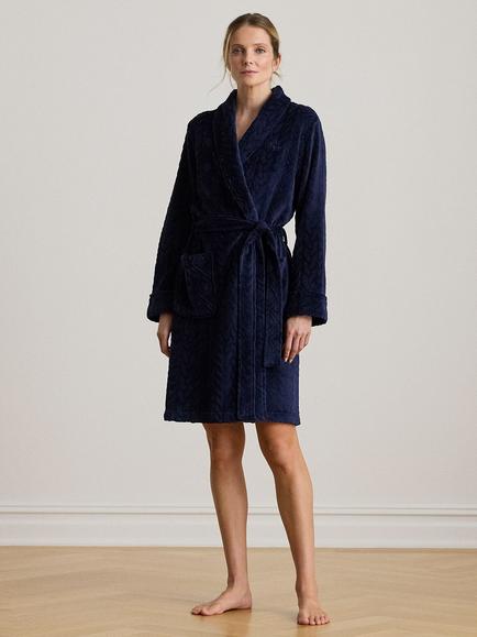Lauren Ralph Lauren Shawl Dressing Gown, 400 Navy