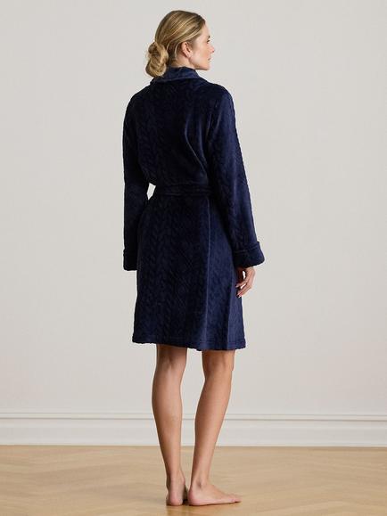 Lauren Ralph Lauren Shawl Dressing Gown - view 2, 400 Navy