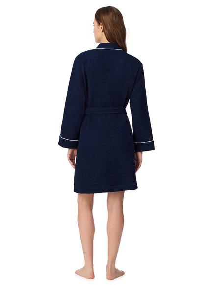 Lauren Ralph Lauren Waffle Kimono Robe, 400 Navy - view 2, 400 Navy