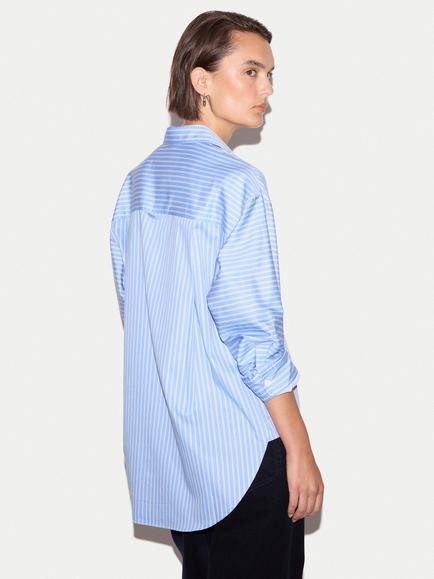 Jigsaw Oversized Striped Shirt, Blue - view 2, Blue