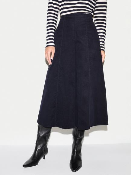 Jigsaw Baby Corduroy Midi Skirt, Navy