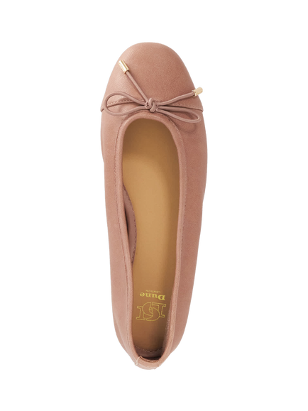 Dune London Haliah Leather Ballet Flats - view 2, Blush