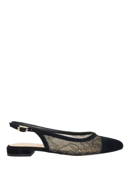 Dune London Clarify Slingnback Ballet Flat Shoes, Black, Black