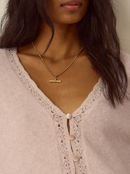 Monsoon Talitha Fine Knit V-Neck Cardigan, Mink - view 2, Mink