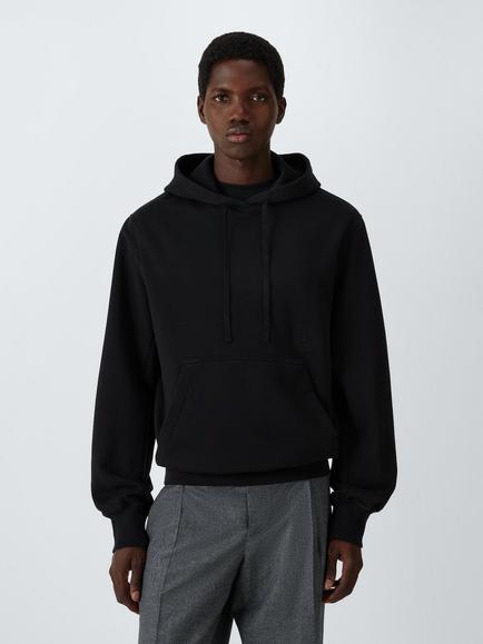 John Lewis x clothsurgeon Washed Garment Dye Cotton Hoodie, Washed Black, Washed Black