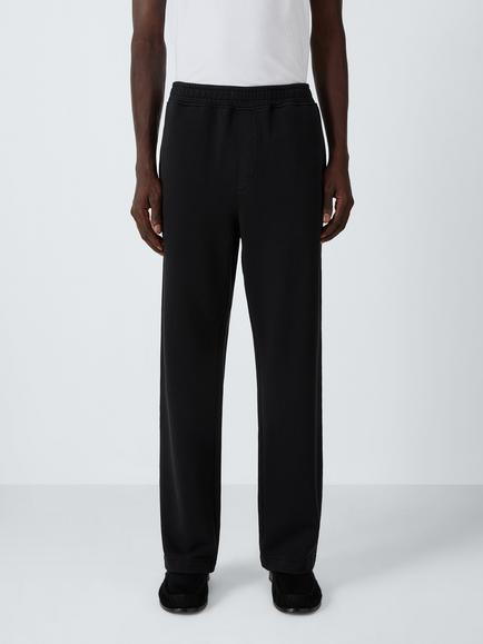 John Lewis x clothsurgeon Washed Garment Dye Cotton Track Pants, Washed Black, Washed Black