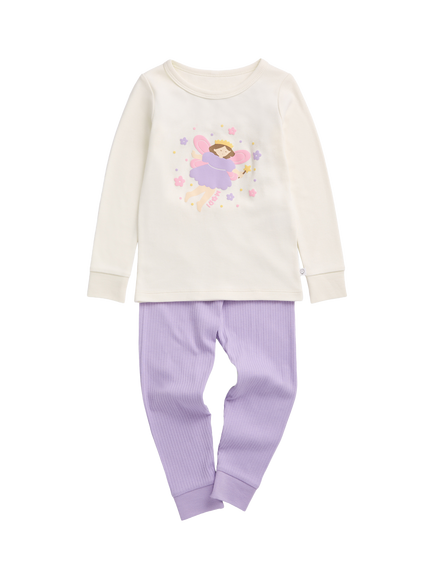 MORI Kids' Long Sleeve Fairy Princess Pyjama Set, Multi, Multi