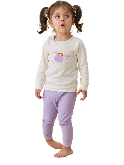 MORI Kids' Long Sleeve Fairy Princess Pyjama Set, Multi - view 2, Multi