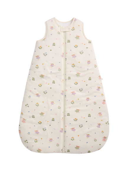 MORI Baby Fairy Garden Ribbed Front Opening Sleeping Bag, 2.5 Tog, Multi, Multi