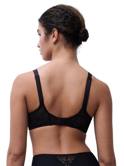 Chantelle Kiss Lace Half-Cup Bra, Black - view 2, Black