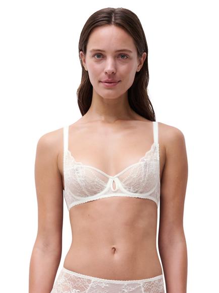 Chantelle Kiss Lace Half-Cup Bra, Milk, Milk