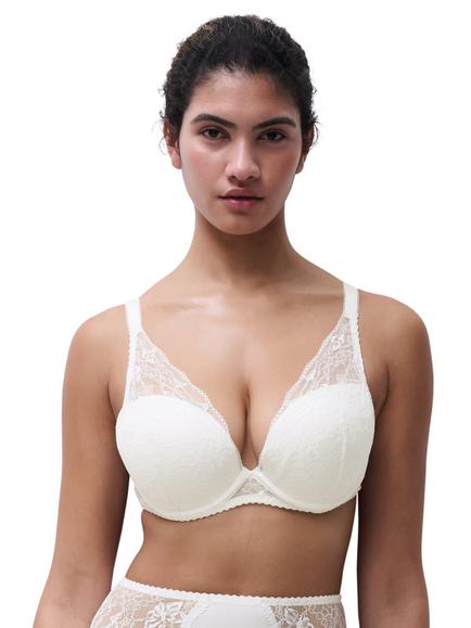 Chantelle Kiss Plunge T-Shirt Bra, Milk