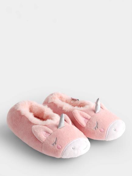 JoJo Maman Bébé Kids' Unicorn Slippers, Lilac, Lilac