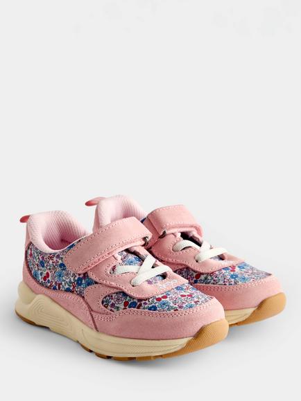 JoJo Maman Bébé Kids' Floral Trainers, Multi - view 2, Multi