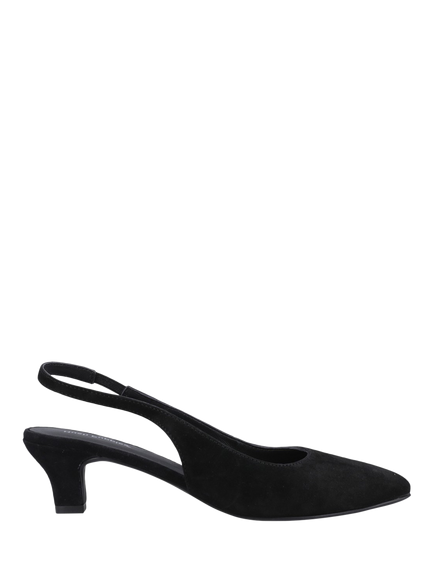 Hush Puppies Nahla Suede Slingback Court Shoes, Black
