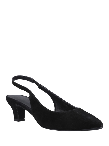Hush Puppies Nahla Suede Slingback Court Shoes - view 2, Black