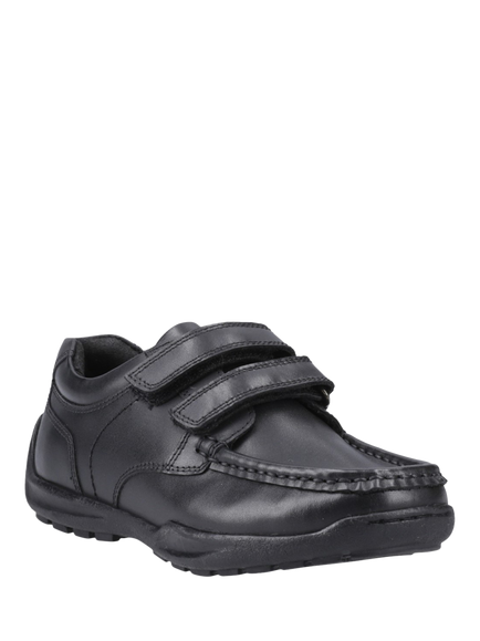 Hush Puppies Kids' Maddox Leather School Shoes, Black - view 2, Black