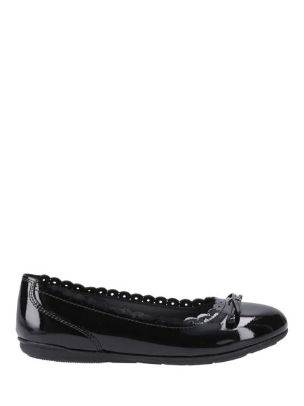 Hush Puppies Kids' Ballerina Patent Leather Shoes, Black, Black