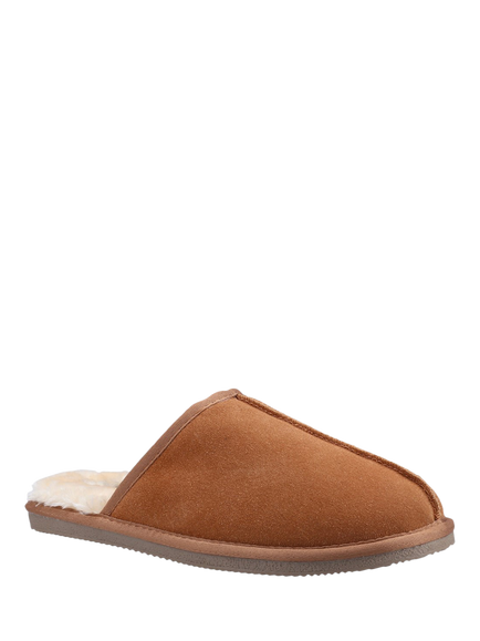 Hush Puppies Coady Suede Slipper - view 2, Tan