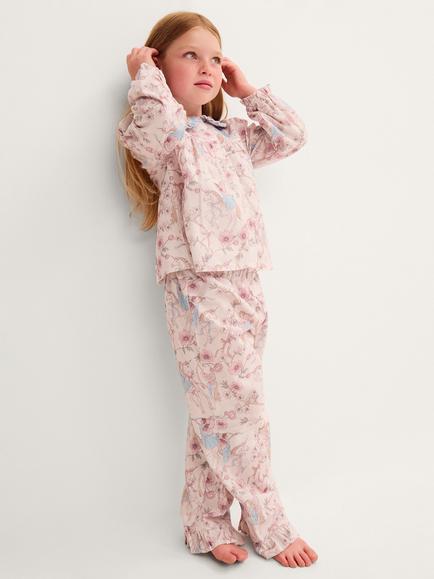 Monsoon Kids' Long Sleeve Fair Print Pyjama Set, Pink, Pink