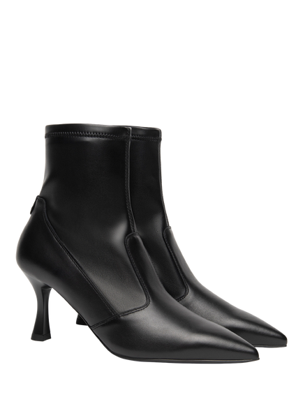 NeroGiardini Avigliana Leather Mid Heel Ankle Boots, Black - view 2, Black