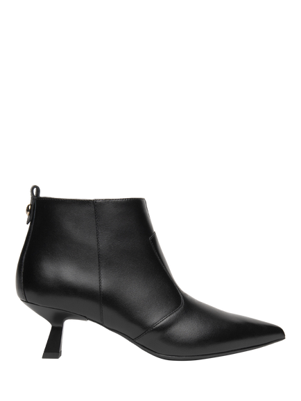 NeroGiardini Civate Leather Kitten Heel Ankle Boots, Black, Black