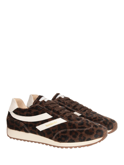 NeroGiardini Erve Suede Lace Up Trainers, Brown/Multi - view 2, Brown/Multi