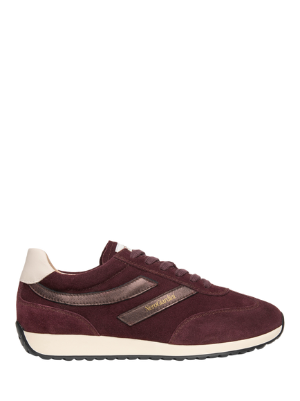NeroGiardini Erve Suede Lace Up Trainers, Burgundy
