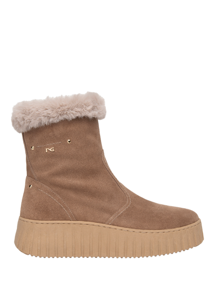 NeroGiardini Mirandola Suede Chunky Ankle Boots, Chestnut, Chestnut