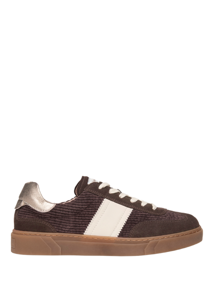 NeroGiardini Mompeo Suede Lace Up Trainers, Chocolate