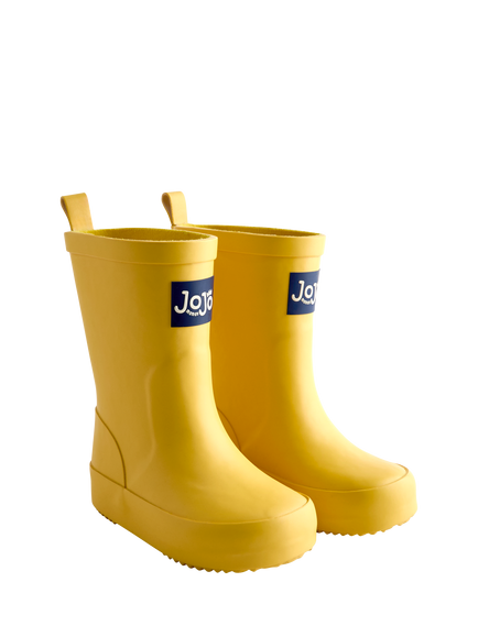 JoJo Maman Bébé Kids' Wellington Boots, Bright Yellow - view 2, Bright Yellow