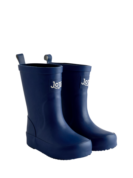JoJo Maman Bébé Kids' Wellington Boots, Navy Blue - view 2, Navy Blue