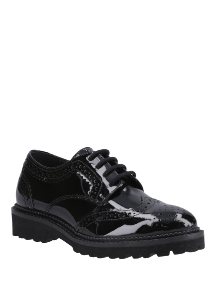 Hush Puppies Kids' Gabi Lace-Up Leather Shoes, Black - view 2, Black